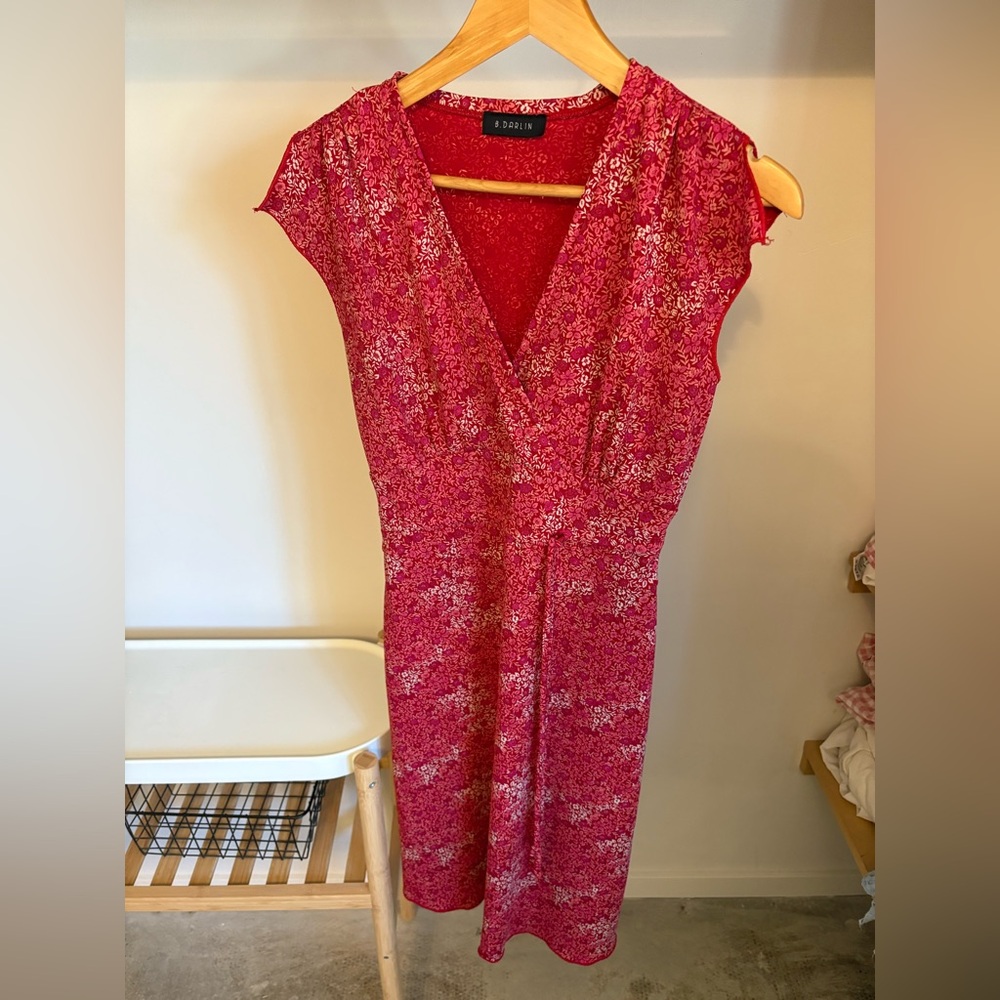 Vintage Pink  Floral Women's Dress
